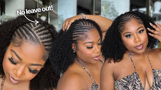 Fulani Braids w/ Curly Clip Ins | NO Leave Out | 10 minute install | HerGivenHair