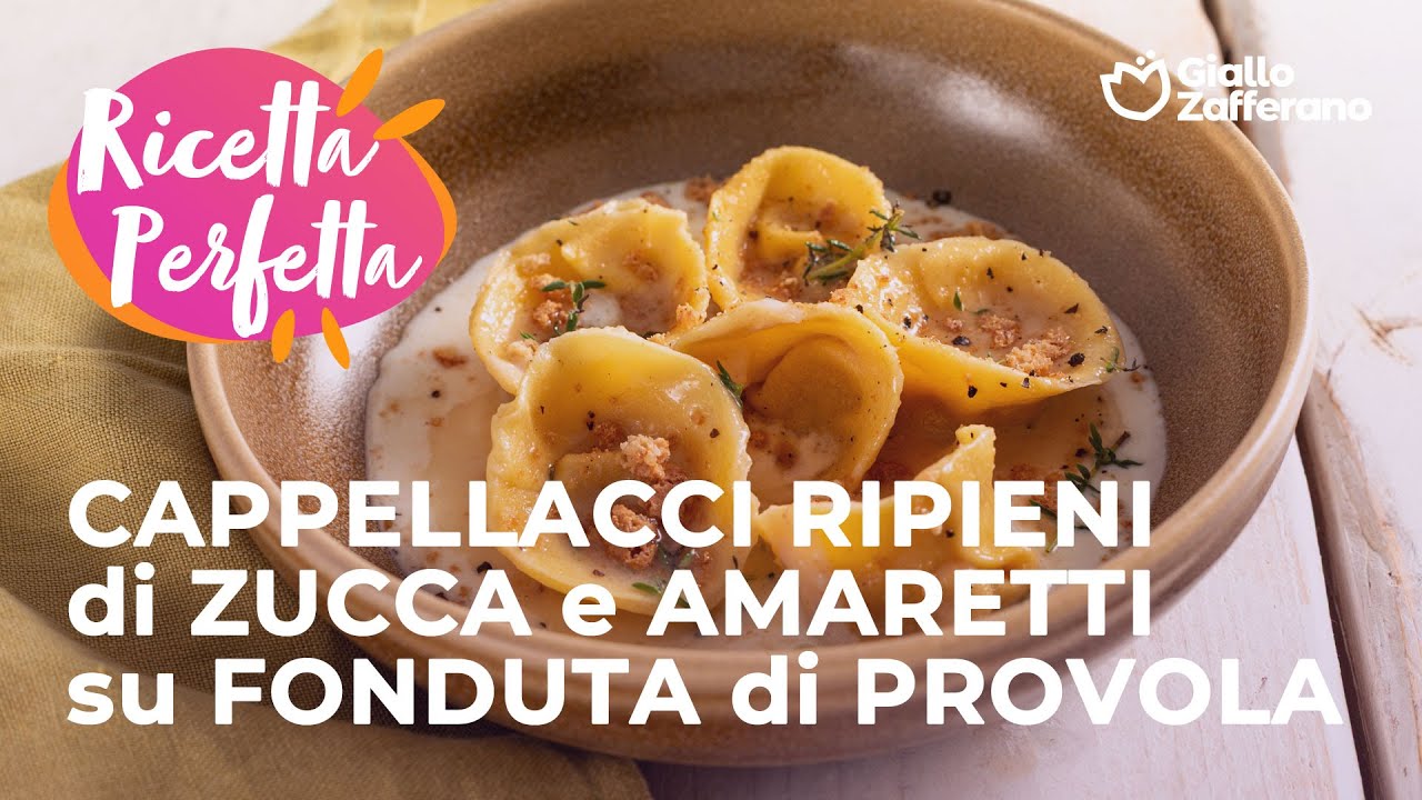 Cappellacci Stuffed with Pumpkin and Amaretti on Provola Fondue