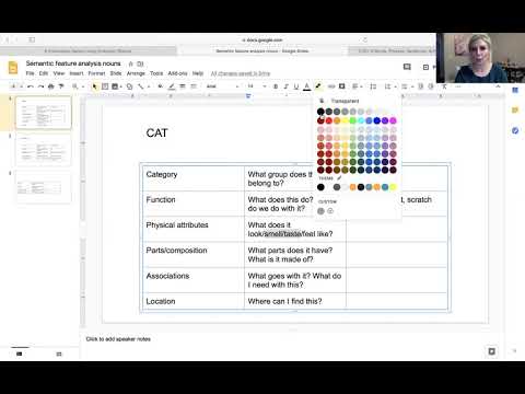 Semantic Feature Analysis