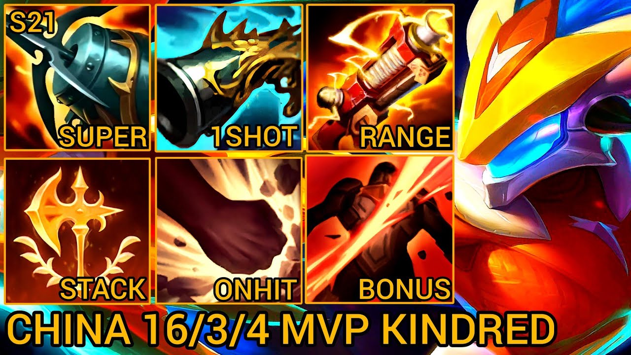 Challenger KINDRED MVP Jungle Rating A+ 16/3/4 - China Wild Rift