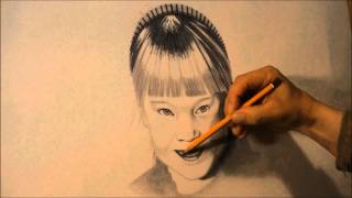 Pencil portrait speed painting YouTube