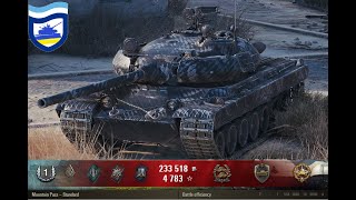 🔵 Through the pages of WoTReplays: Vz. 55 - Damage: 8896 - 3 vs.8  (N1_Player - Mountain Pass)