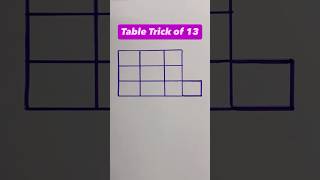 Table Trick of 13 #shorts #trending #viral #maths #tricks #shortsfeed #shortsvideo