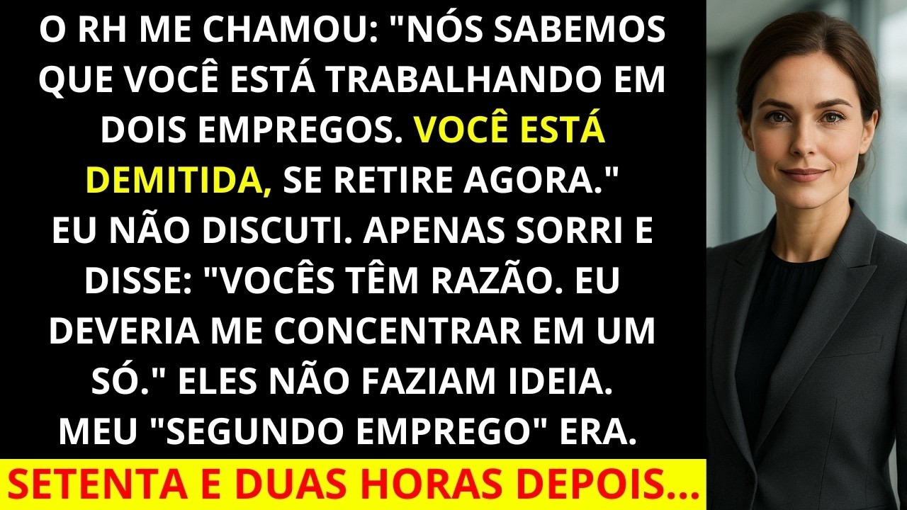 Fui despedida com efeito imediato por trabalhar para outra empresa aos fins de semana, algo que o meu contrato proibia. Quando os executivos me empurraram a carta de demissão, esperavam lágrimas...