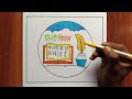 Hindi Diwas Drawing / Hindi Diwas Poster Drawing / Hindi Diwas Drawing Easy Steps / Hindi Day Poster