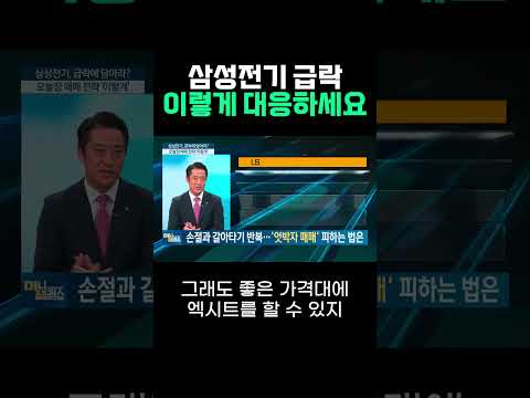 삼성전기 급락 이렇게 대응하세요 ( 황유현 신한투자증권 PB 팀장)