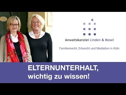 RA Dorothée Linden informiert: Elternunterhalt, warum muss man zahlen?