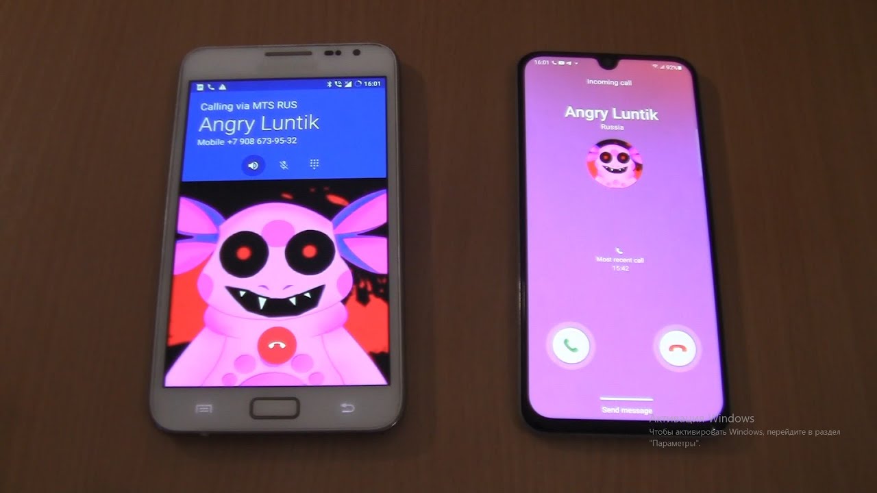 Angry Luntik Incoming call&Outgoing call at the Same Time Samsung Galaxy A40+Note 1 Android 7
