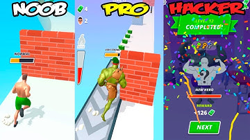 Muscle Rush - Smash Running - NOOB vs PRO vs HACKER