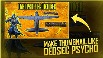 HOW TO MAKE THUMBNAIL LIKE DEDSEC PSYCHO | ANDROID | HINDI | URDU |