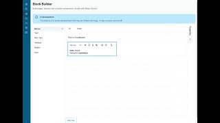 Information PureBlazor work-in-progress Block Builder - rich text editor now works! News