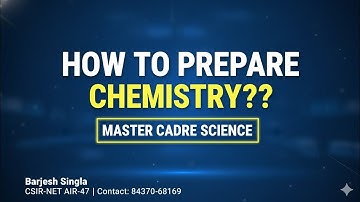 Chemistry Preparation Strategy |Master Cadre Science 2026 ||
