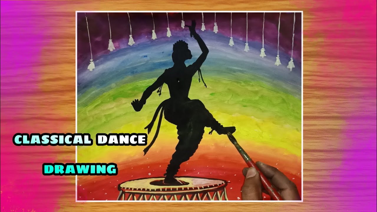 How to draw girl doing indian traditional dance || bharatanatyam - YouTube