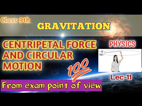 Centripetal force and circular motion | Gravitation | Class 9th ...