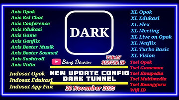 ✔️ DONE‼️NEW UPDATE CONFIG DARK TUNNEL || SERVER ID || MODE V2RAY || 7 HARI