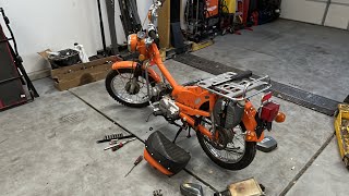 Vintage barn find motorcycle runs again! Restoration #Honda #CT90 #Moped #Trail90 #Scooter