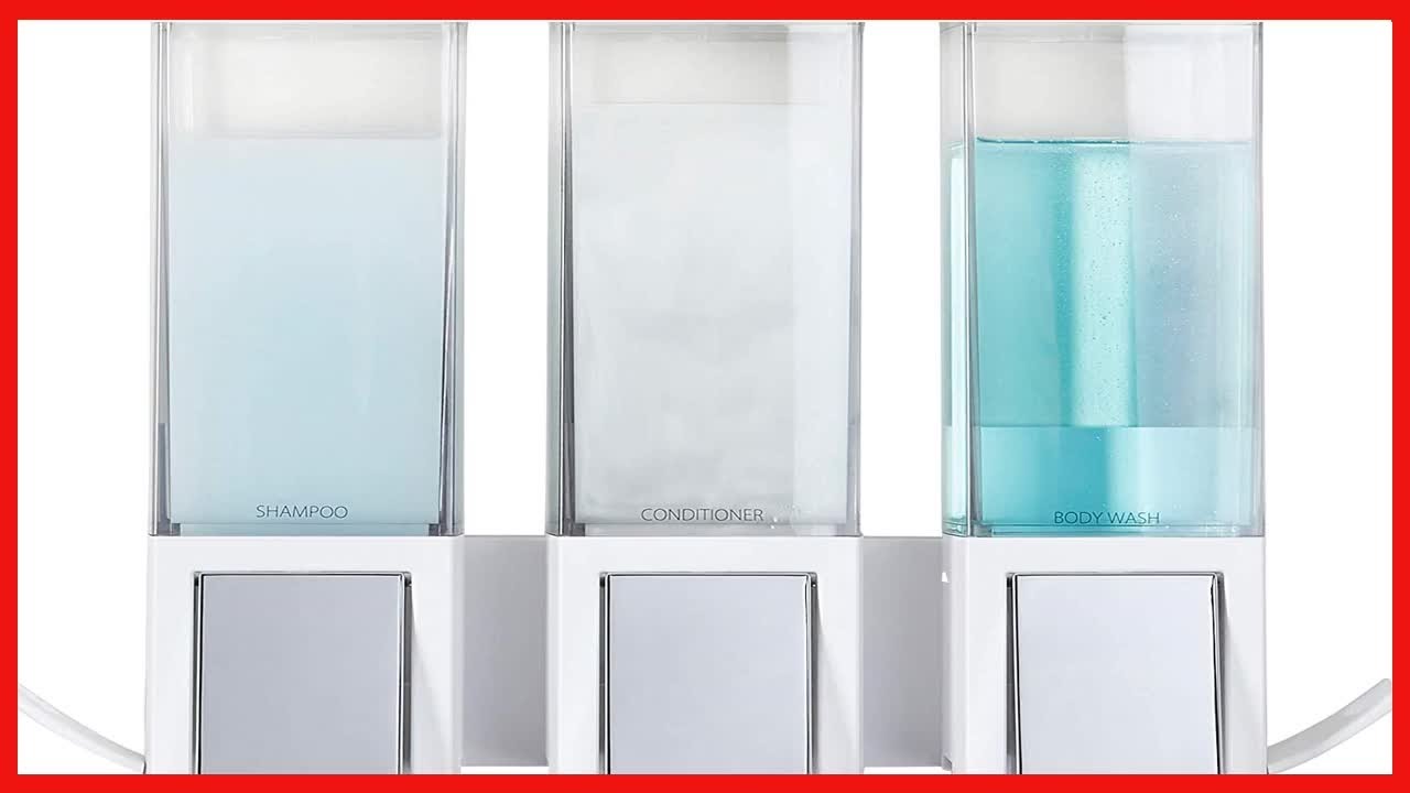 Better Living Products Clever Soap & Shower Triple Dispenser, White/Chrome