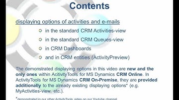 New displaying options for emails and activities with ActivityTools for Microsoft Dynamics CRM 2011