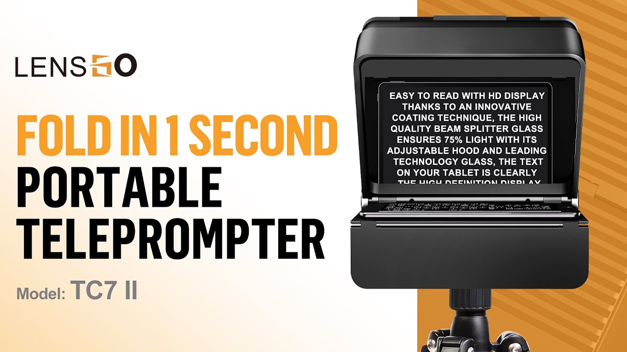 LENSGO TC7II Universal Teleprompter | Smooth Presentations Made Easy ...