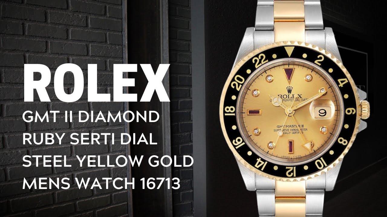 rolex gmt master ii diamond and ruby dial