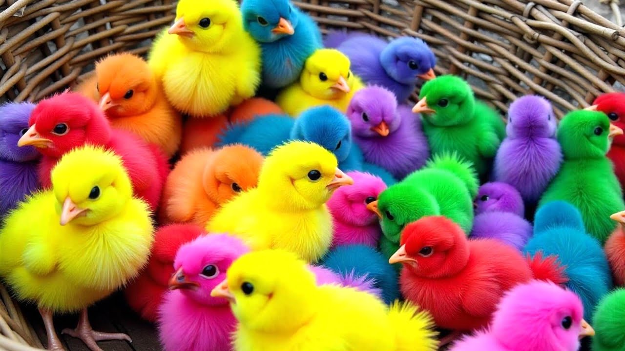 Ayam Lucu, ayam warna warni, ayam rainbow, kelinci lucu, bebek lucu, ikan koi, Hewan Lucu 🐤🐣