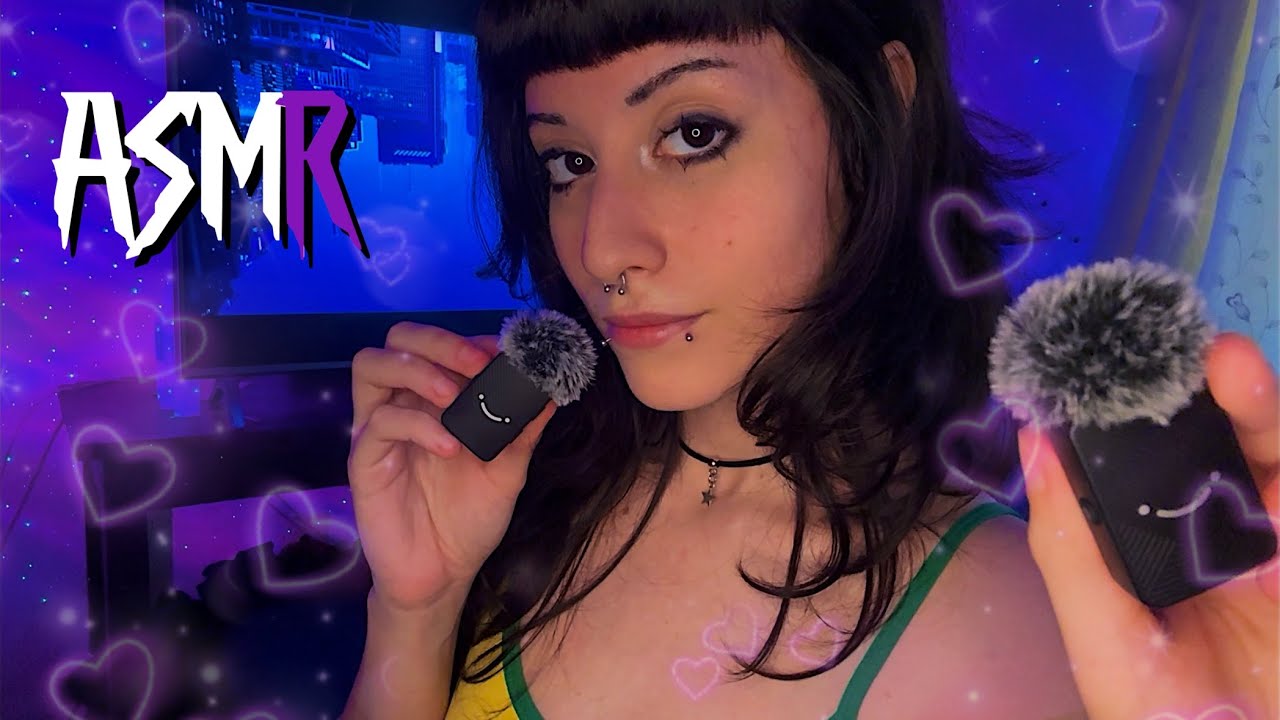 ASMR te dando Carinho com o novo microfone FIFINE M9 ♡ (sussurros, hand movements, sons de boca)