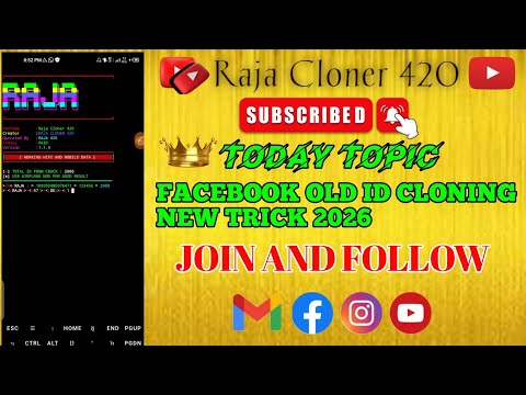 Facebook Old Id Cloning New Trick 2026 ||HOW TO CLONE FACEBOOK OLD ID 2026 METHOD||CLONING BEST TOOL