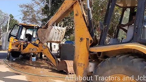 Jcb 3dx Ecoxcellence Funny Washing And Going To Another Village To Work | All about Tractors and Jcb