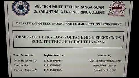 Design of ultra low-voltage high speed CMOS Schmitt trigger circuit in SRAM