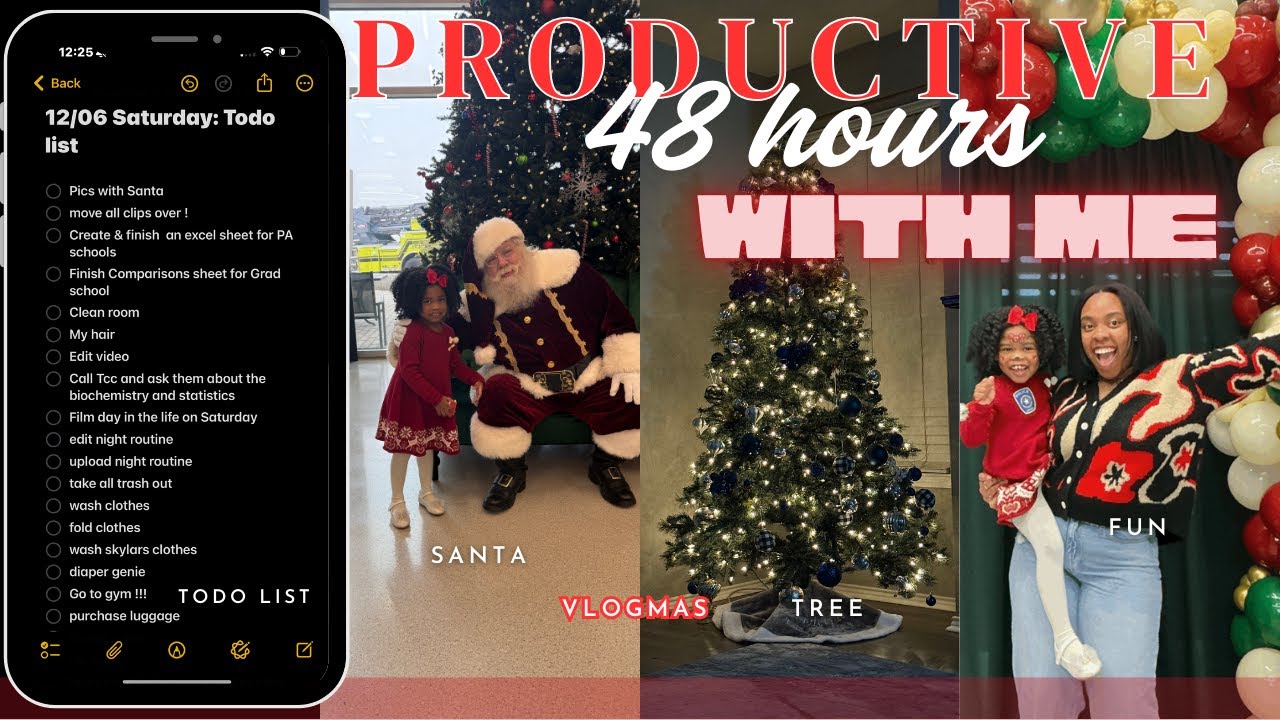 48 Hours of REALISTIC Mom Productivity | Santa Pics, Errands, Cleaning & More | VLOGMAS