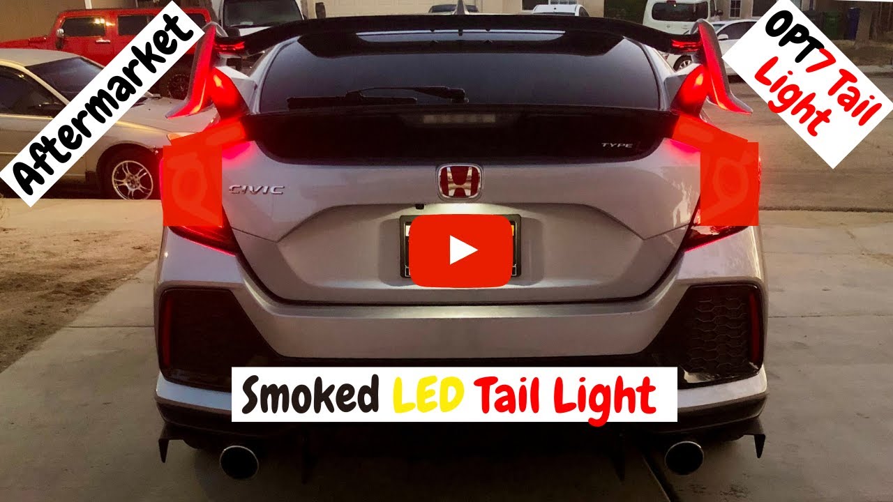 OPT7 Smoked LED Tail Light Honda Civic Hatchback (10th Gen Civic