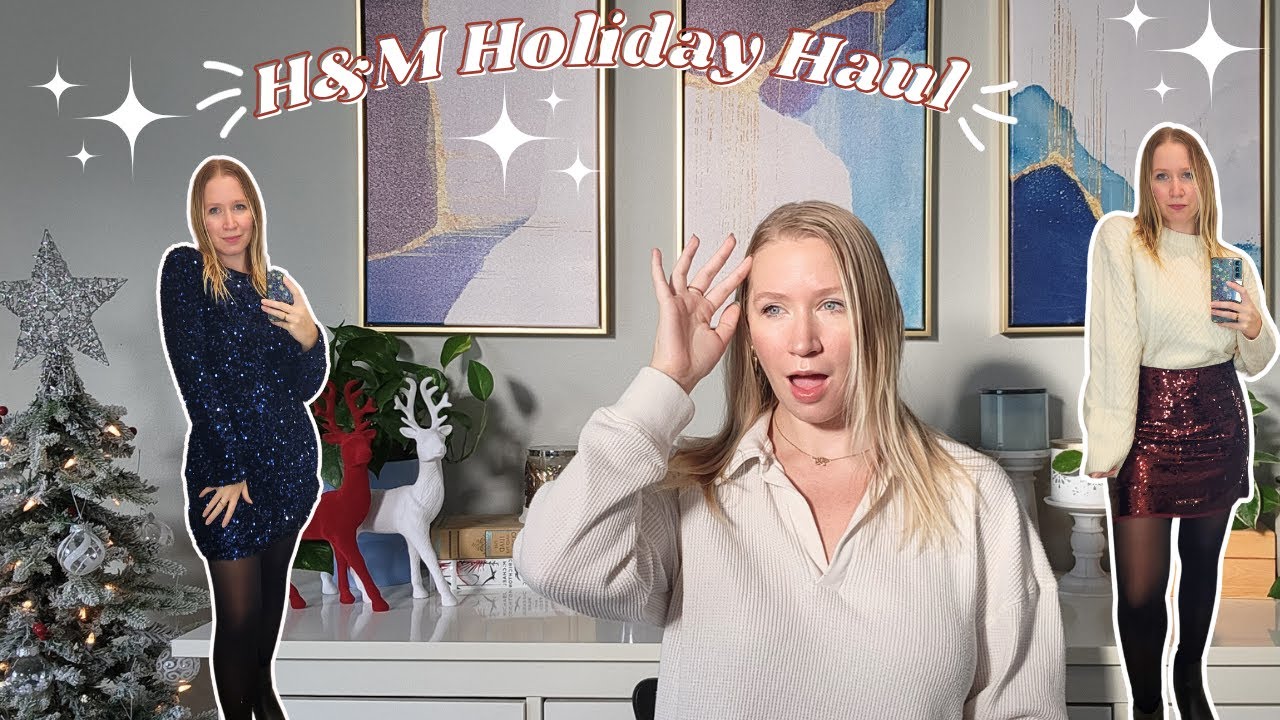 H&M HOLIDAY TRY-ON HAUL - YouTube