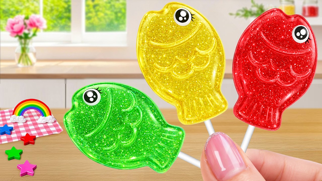 Colorful Mini Fish-Shaped Jelly Decorations 🐟Over 1000 Mini Jellyfish Cake Designs 🐟Luna Little Cake