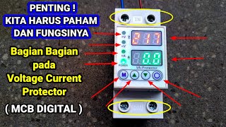 Fungsi Tombol Dan Layar Display Pada Voltage Current Protector Mcb Digital