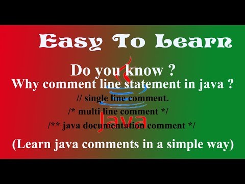 Java tutorial 5 comment line statement in java in easy to learn by Tapas Mishra