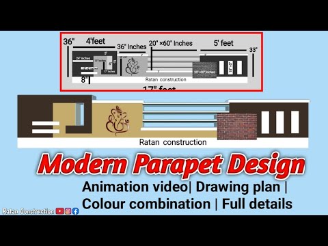 @TMConstruction  Morden Parapet Wall Design || 3D parapet wall design || video n. 666