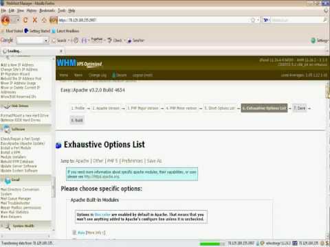 فيديو شرح تحديث apache مع php وأهم الموديلات من خلال cPanel WHM