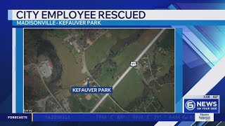 Bystanders save worker pinned underwater in Madisonville