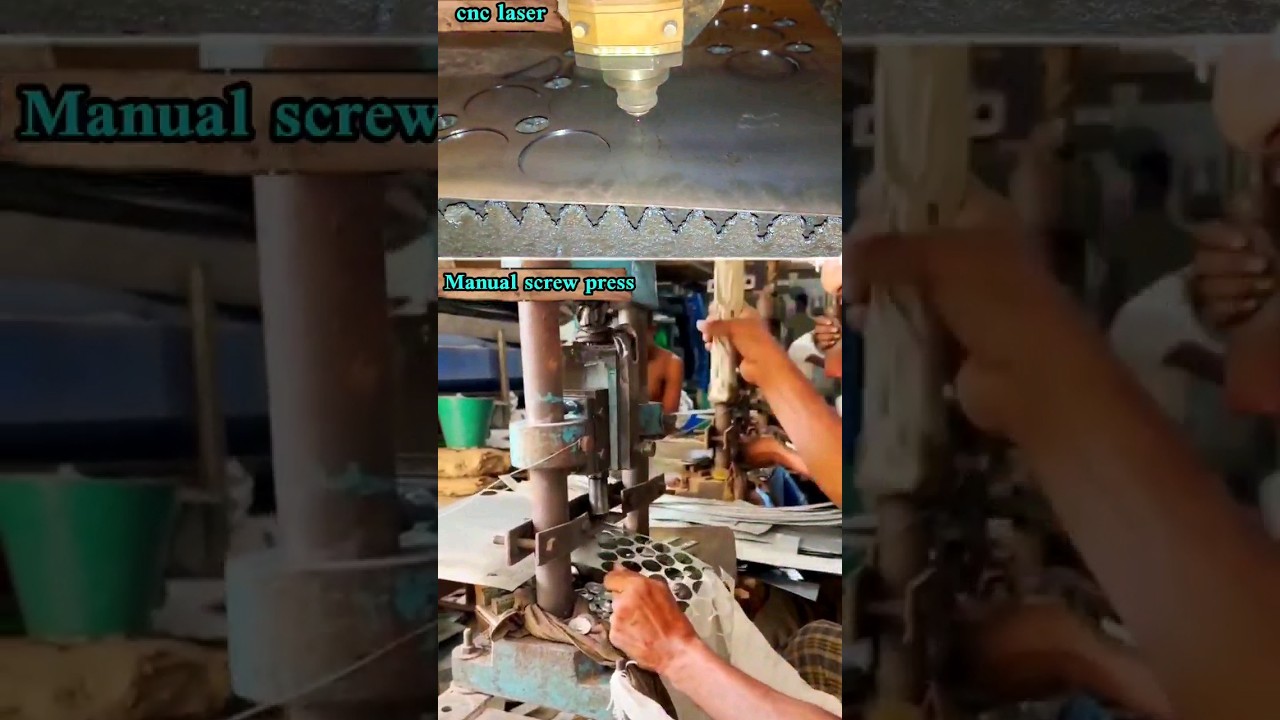 Sheet Metal Work | manual screw press vs laser cut 