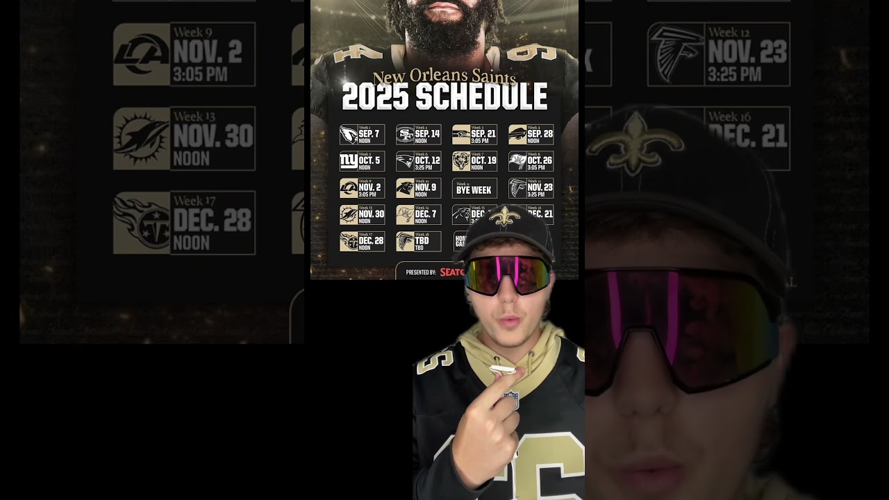 NEW ORLEANS SAINTS 2025 SCHEDULE