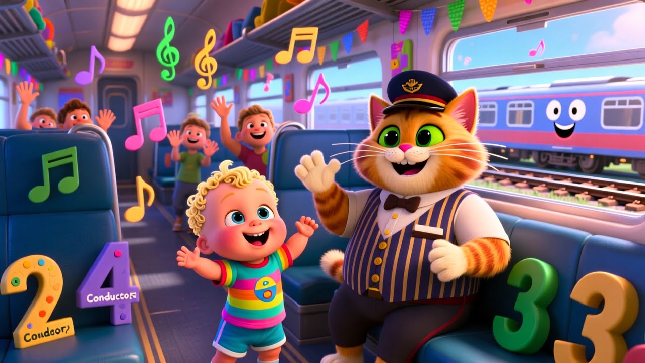 Learning Numbers on Train 🚂🔢 Fun Kids Song | Counting Adventure