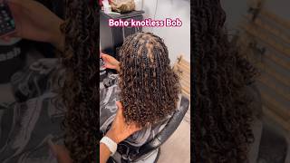 Boho Bob knotless for the win 😍🥹 #bohobraids #haircare #hairstyle #hairstyles