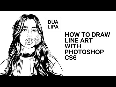 COME DISEGNARE LINEA ARTE CON Photoshop CS6 | DUA LIPA