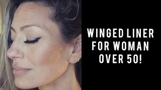 "Baby flick" Uplifted Winged/ liner for WOMAN OVER 50 ! |Tutorial | Stung by Samantha