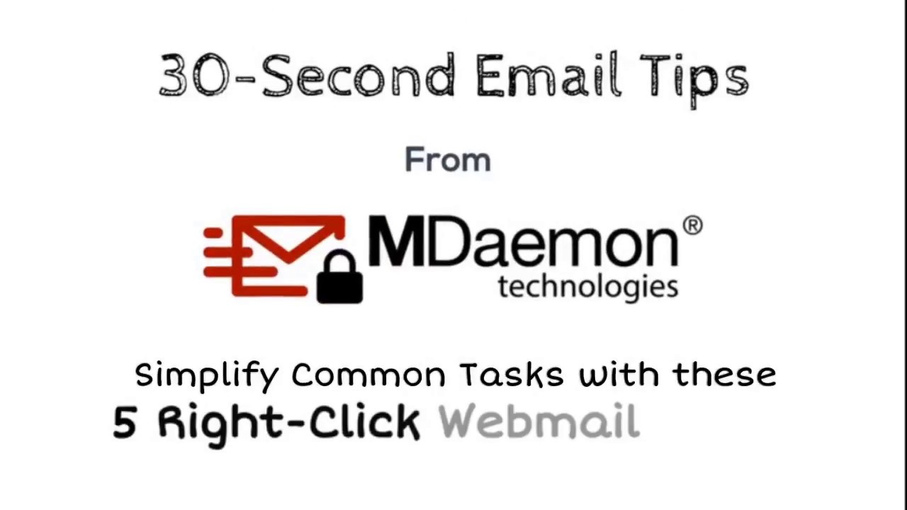 MDaemon Webmail Right-Click Tricks