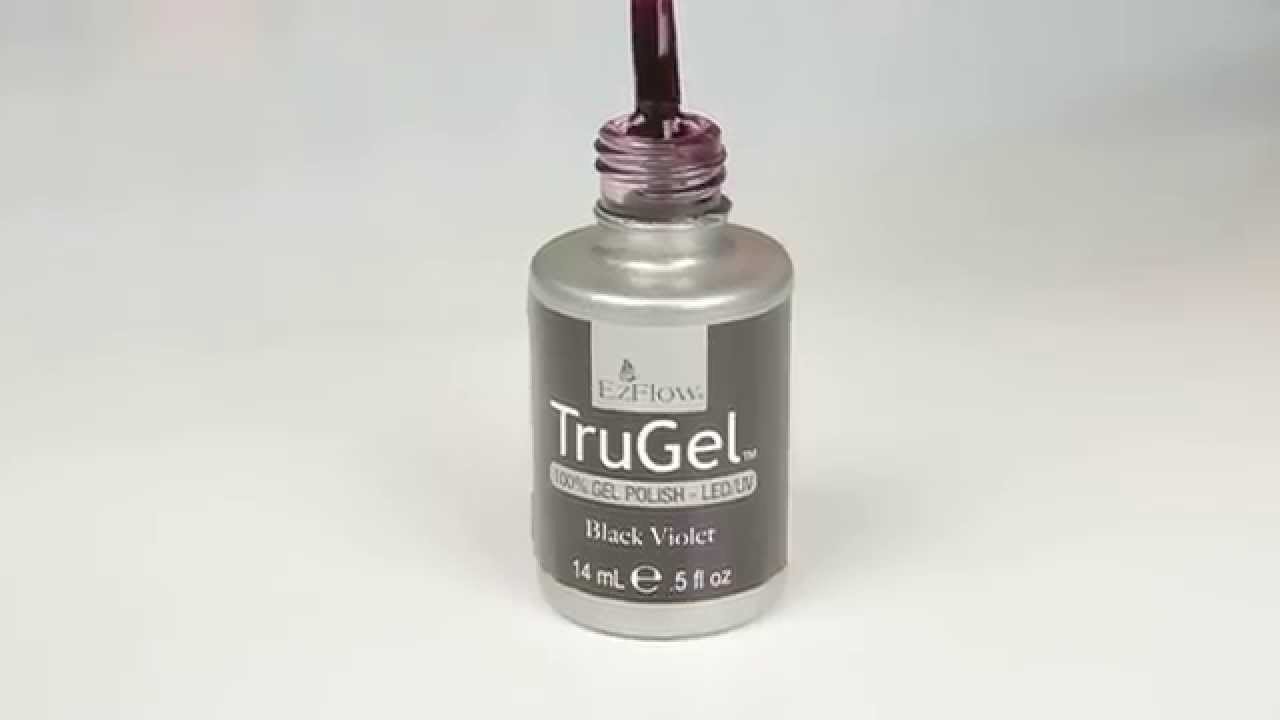 EzFlow TruGel Polish Black Violet - гелевый лак, гель-лак для ногтей и дизайна, Компания Виктори