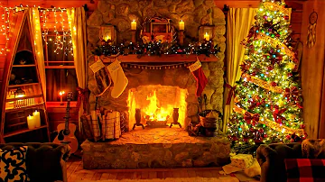 Relaxing Christmas Music ⛄ Traditional Instrumental Christmas Songs Playlist with A Warm Fireplace