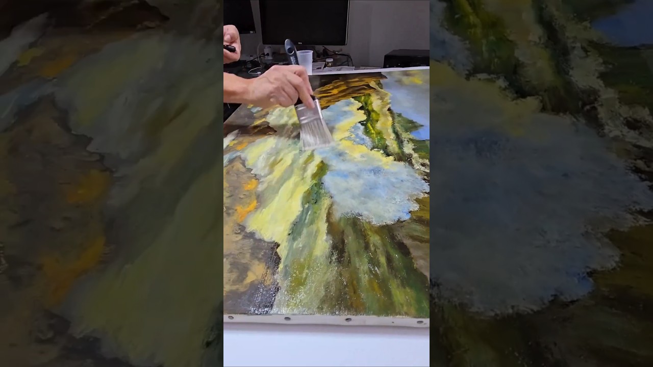 Retouch Varnish/Retouches #anabelaartist #art #fineart #artist #artrestoration ##artconservation