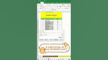 Replace Magic Tricks in Excel Shorts | skillpoka