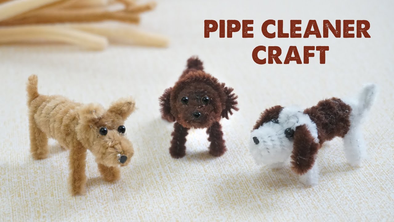 3 Amazing Ideas with PIPE CLEANER  How to make simple Dogs from Pipe  Cleaner Craft Step by step 
